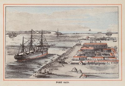 HM indiai csapatszállító hajó: Port Said (színes metszet) alkotó: English School