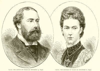 H.R.H. a walesi herceg (B. 1841. november 9.). H.R.H. a walesi hercegnő (sz. 1844. december 1.) alkotó: English School
