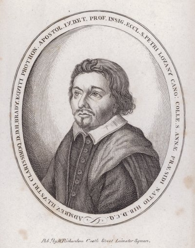 H Brady, a kánonjogról szóló könyv angol kiadója a 17. század végén (metszet) alkotó: English School