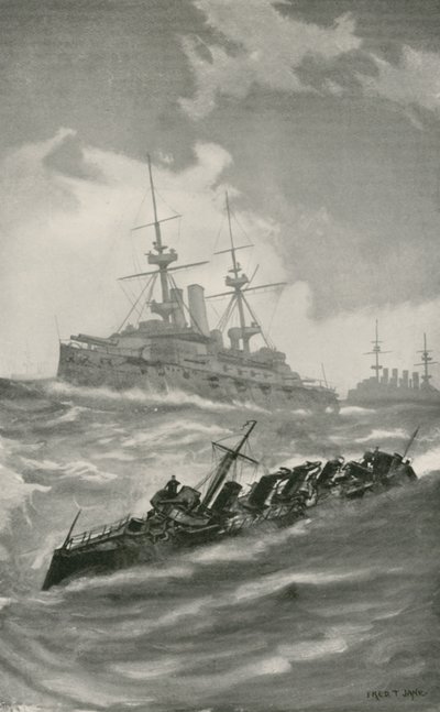 H. M. S. Mars, Terrible és Dragon Cruising in the La Manche alkotó: English School