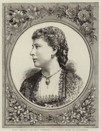 H R H Beatrice hercegnő, Battenbergi Henrik herceg jegyese (metszet) alkotó: English School