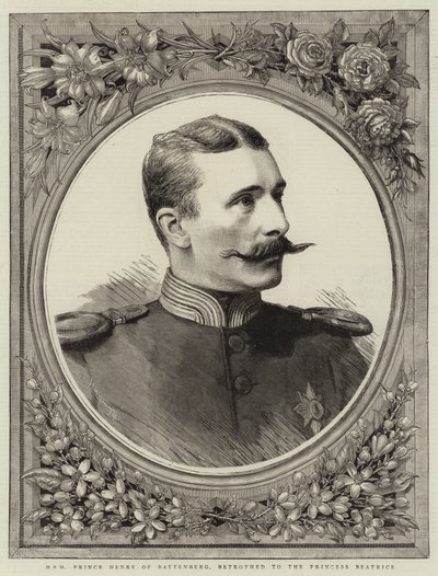 H S H Henrik Battenberg herceg, Beatrice hercegnő jegyese (metszet) alkotó: English School