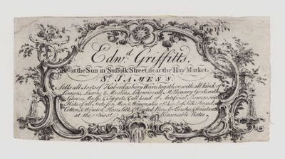 Rövidáru, Edward Griffitts, kereskedelmi kártya alkotó: English School