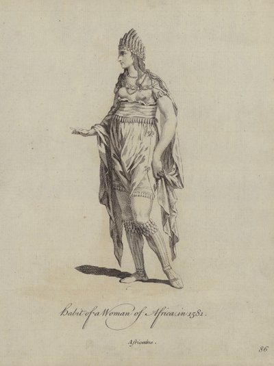 Egy afrikai nő szokása 1581-ben alkotó: English School