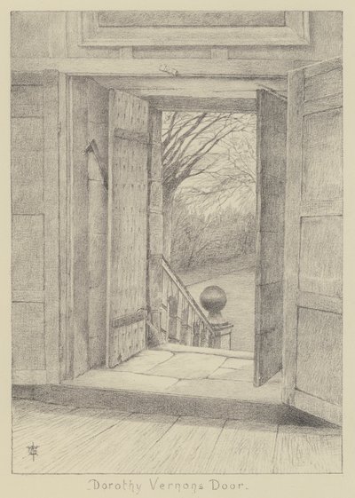 Haddon Hall, Dorothy Vernon ajtaja (litho) alkotó: English School