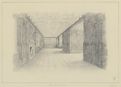 Haddon Hall, The Ballroom (litográfia) alkotó: English School