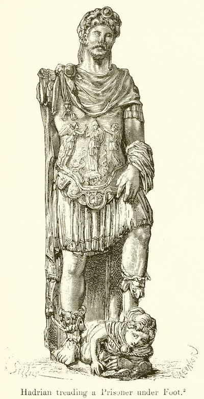 Hadrianus egy rabot tapos a láb alatt alkotó: English School