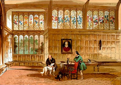 Ockwells-i csarnok, Berkshire (színes metszet) alkotó: English School