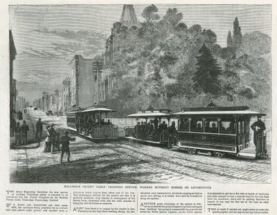A Hallidies Parent Cable Tramway System lovak és mozdonyok nélkül működött alkotó: English School