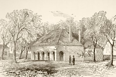 Hannover Court House, Virginia (litho) alkotó: English School