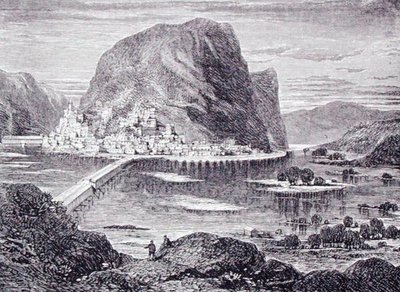 Harpers Ferry, Nyugat-Virginia, USA, Thomas Milner tiszteletes "The Gallery of Geography" című művéből, kiadva 1880 körül (metszet). alkotó: English School