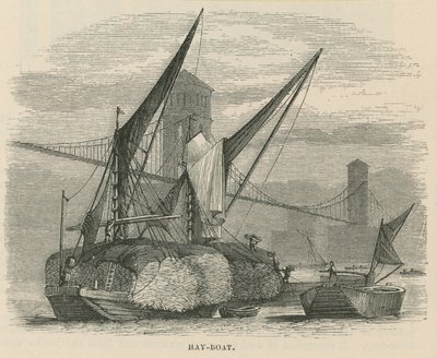 Szénahajó a Temzén alkotó: English School