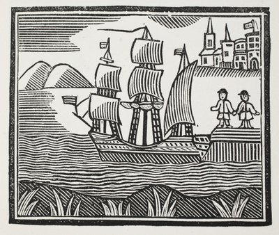 Eseménydús útjára indul, illusztrációja a Chap-books of the Eighteenth Century, John Ashton, kocsma. 1882 alkotó: English School