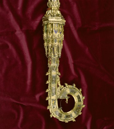 Wykehami Vilmos (kb. 1320-1404) crozier-jének feje és hajléka: Pál oldala (ezüst aranyozott) (részlet) (lásd: 205100-32) alkotó: English School