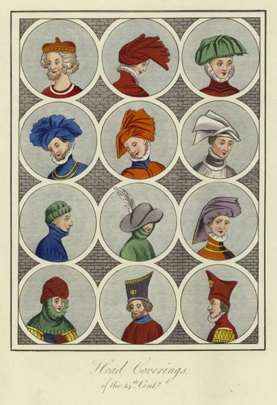 14. századi fejfedők alkotó: English School