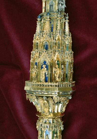 Wykehami Vilmos (1320-1404 körül) crozier feje: Péter oldala (ezüst aranyozott) (részlet) (lásd: 205101-205132) alkotó: English School