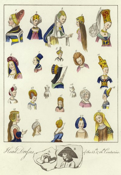 15. és 16. századi fejdíszek alkotó: English School