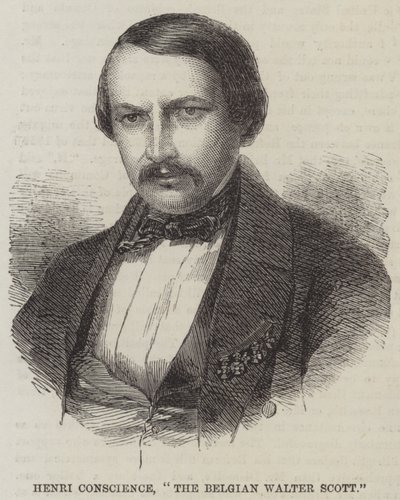 Henri Conscience, "A belga Walter Scott" (metszet) alkotó: English School