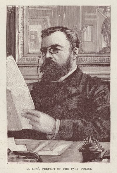 Henri Loze francia politikus és Párizs rendőrprefektusa (litho) alkotó: English School