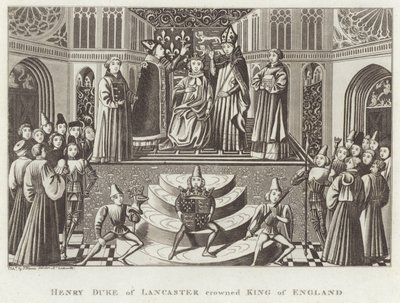 Henrik Lancaster hercegét angol királlyá koronázták alkotó: English School