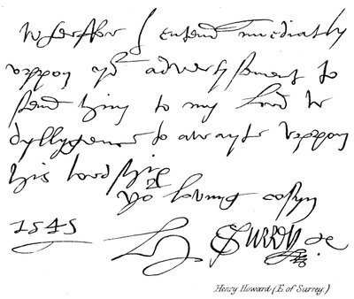 Henry Howard (E of Surrey) alkotó: English School