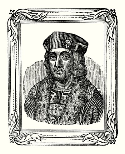 VII. Henrik 1457-ben született, 1485-ben koronázták meg és 1509-ben halt meg (metszet) alkotó: English School