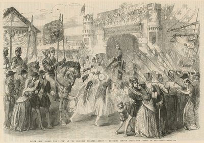 V. Henrik belép Londonba az agincourti csata után alkotó: English School
