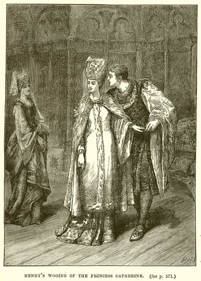 Henrys Wooing Katalin hercegnőtől alkotó: English School