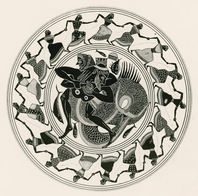 Héraklész birkózik Tritonnal (metszet) alkotó: English School