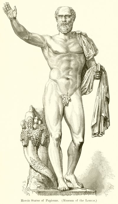 Pupienus hősi szobra. (Louvre Múzeum) alkotó: English School