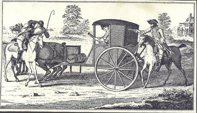 James MacLaine és William Plunkett autópályások kirabolják Eglinton grófját a Hounslow Heath-en, 1750. június 26-án (metszet) alkotó: English School