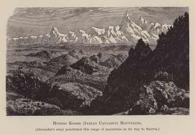 Hindu Kósz, Indiai Kaukázus, hegyek (metszet) alkotó: English School