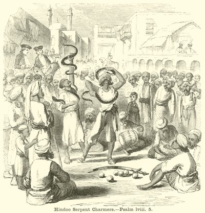 Hindoo Serpent Charmers, Zsoltár, lviii, 5 alkotó: English School