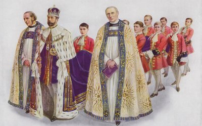 Őfelsége a király belép az apátságba alkotó: English School