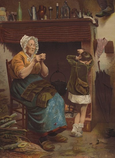 Az egyetlen párja (chromolitho) alkotó: English School