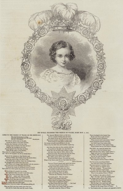 Ő Királyi Fensége, a walesi herceg, született 1841. november 9-én (metszet) alkotó: English School