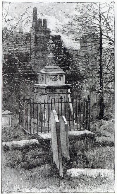 Hogarth sírja a Chiswick Churchyardban alkotó: English School