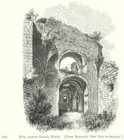 Szent Anders templom, Wisby (metszet) alkotó: English School