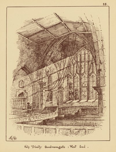 Szentháromság Goodramgate, West End (litográfia) alkotó: English School