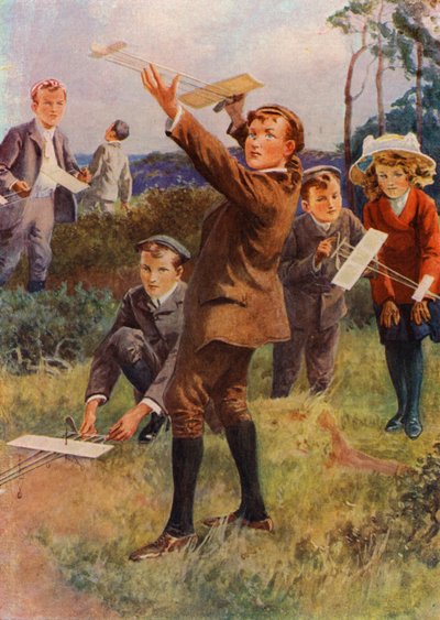Házi készítésű repülőgépek (színes litográfia) alkotó: English School