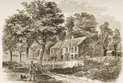 William H. Prescott történész otthona, Pepperill, Boston mellett, 1870 körül, a Religious Tract Society által 1876-ban kiadott „American Pictures”-ből alkotó: English School