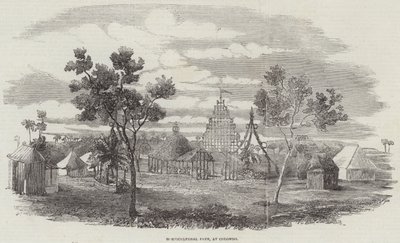 Kertészeti ünnepség, Colombóban (metszet) alkotó: English School