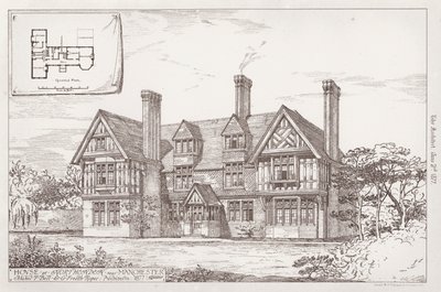 Ház Northendenben Manchester közelében (metszet) alkotó: English School