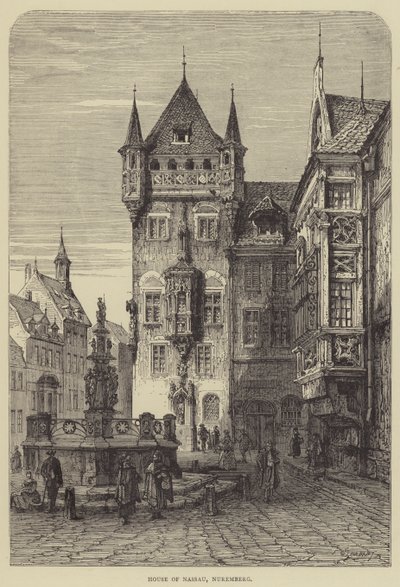 Nassau-ház, Nürnberg (metszet) alkotó: English School
