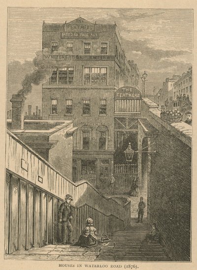 Házak a Waterloo Roadon, 1876 alkotó: English School