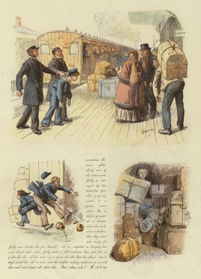 Hogyan tért haza Jacky Marlinspike időben a karácsonyi pudinghoz (színes litho) alkotó: English School