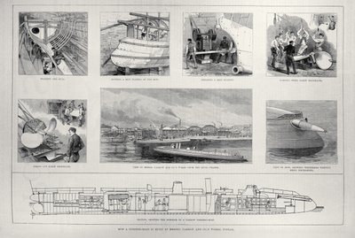 Hogyan építenek egy torpedócsónakot Yarrow és társai munkáiban, Poplar, a The Illustrated London News-ból, 1886. március 27. alkotó: English School