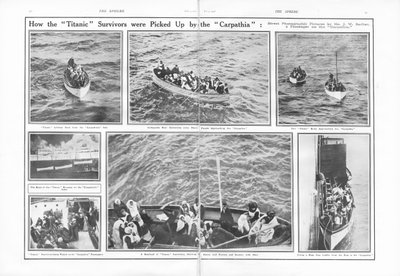 Hogyan szedte fel a Titanic túlélőit a Kárpátia, a Szférából, 1912. május 4. alkotó: English School
