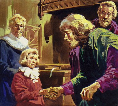 Hugo Grotius 11 évesen lépett be a Leydeni Egyetemre alkotó: English School