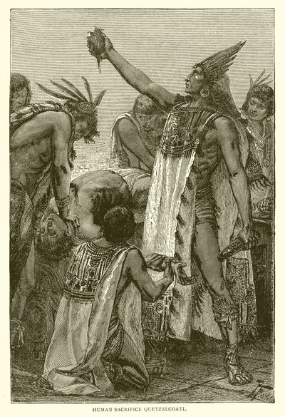 Emberáldozat Quetzalcoatl alkotó: English School